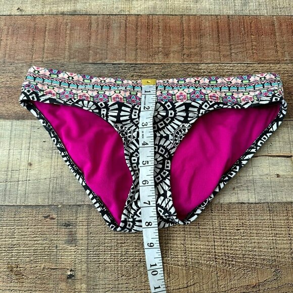 Title Nine Womens Size Small Bikini Bottoms Pink Black White Pattern USA Made - Picture 3 of 7